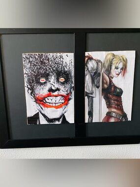 CDC Graphic Mixed-Media Joker & Harley Wall Art - Black, White & Red